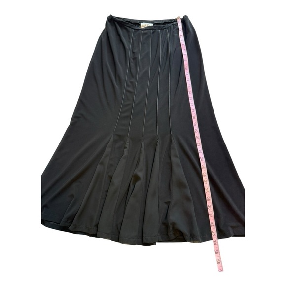 Joseph Ribkoff Vintage Long Black Flare Skirt - Size 10 - Picture 10 of 12